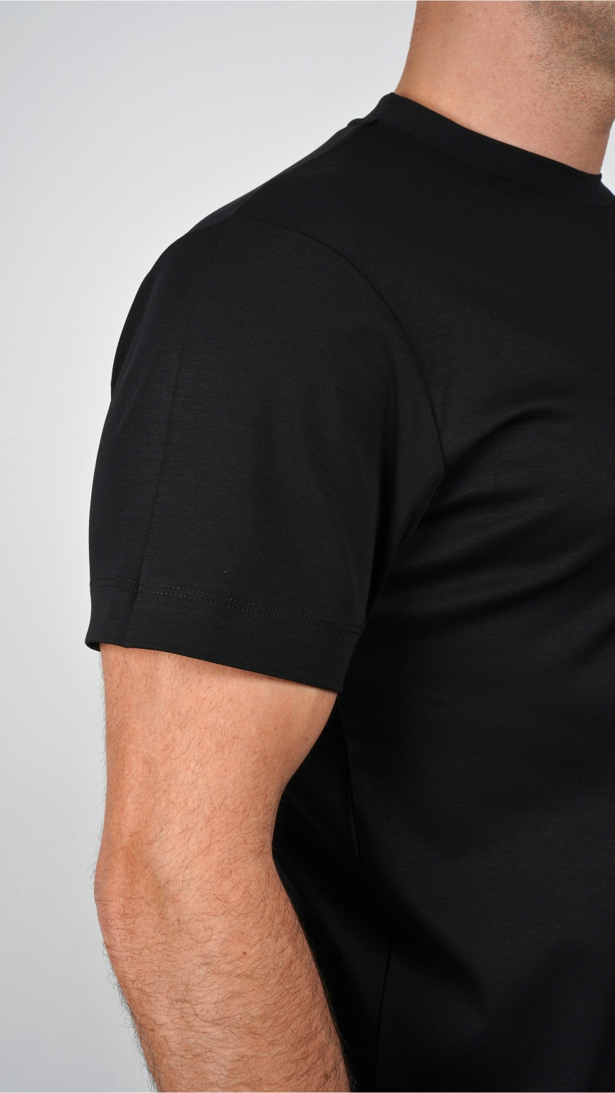 Premium glans T-shirt | Onyxzwart