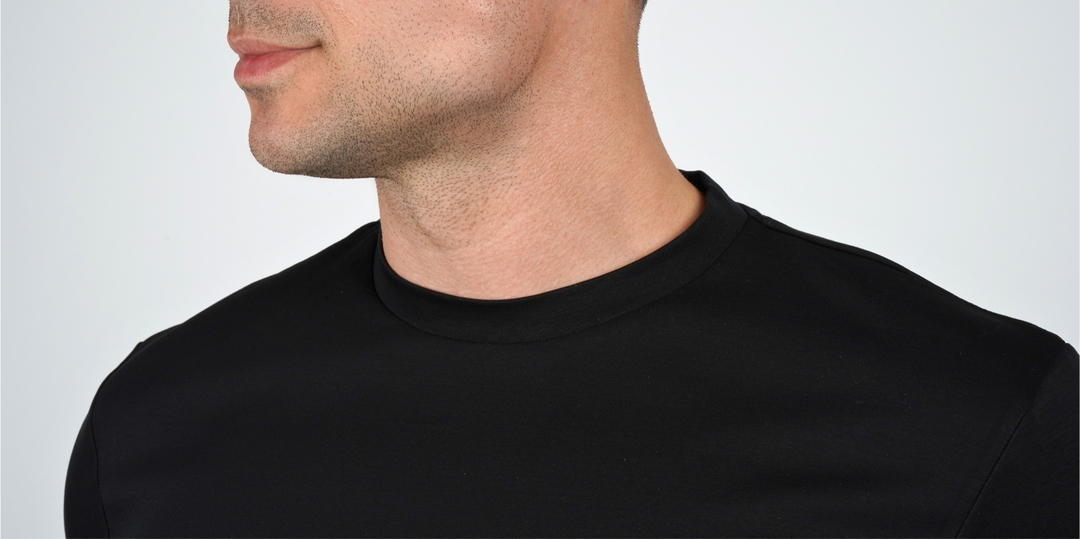 Premium glans T-shirt | Onyxzwart