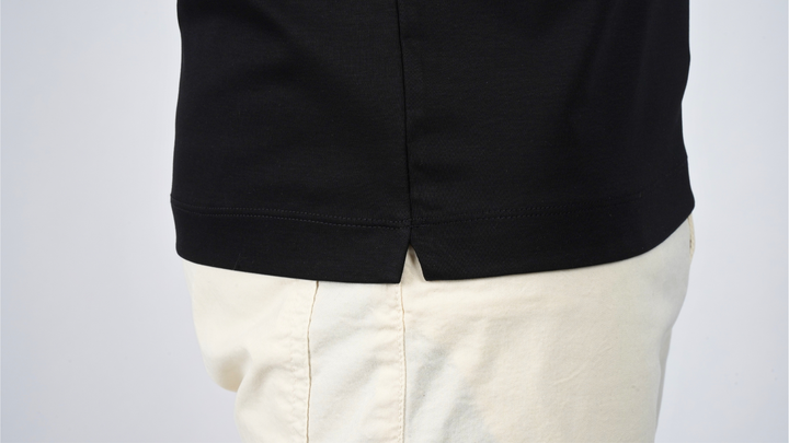 Premium glans T-shirt | Onyxzwart